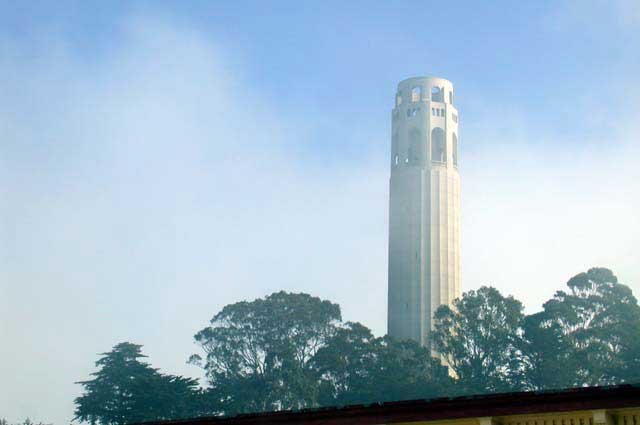 Image of Coit Tower from kitchen