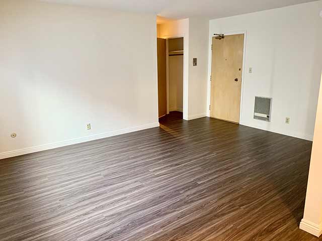 Living room and hallway closet