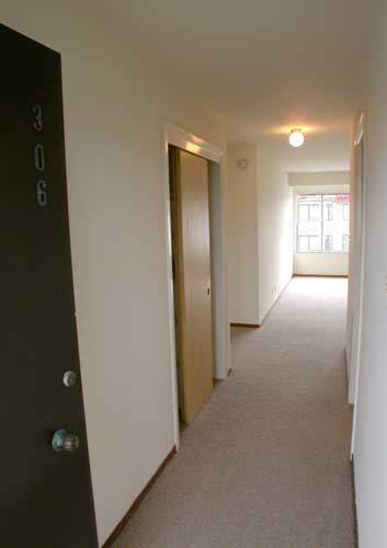 Entry with hallway closet