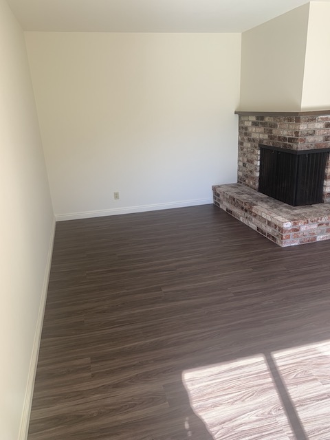 Living room with fireplace