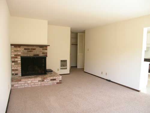 Living room and hallway closet