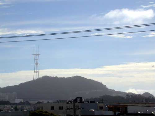 Telephoto view of Mt. Sutro and Sutro tower