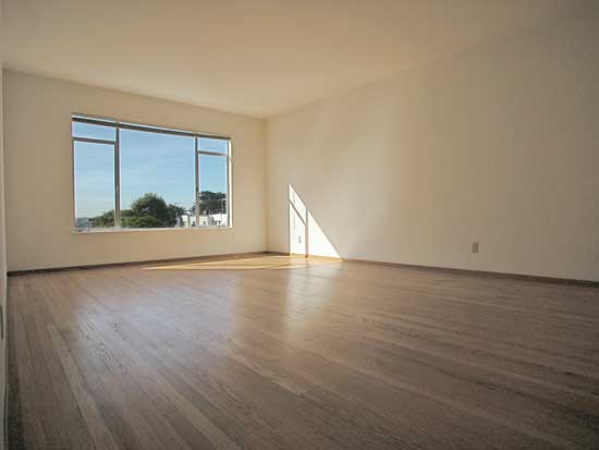 Living room with view to south