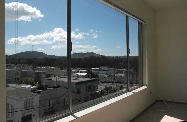 Rooftop and Mount Sutro view from the living room